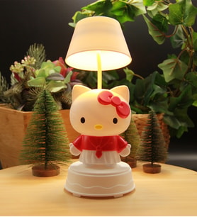Hello Kitty Kalemtraşlı  Gece Lambası Şarjlı - Kırmızı