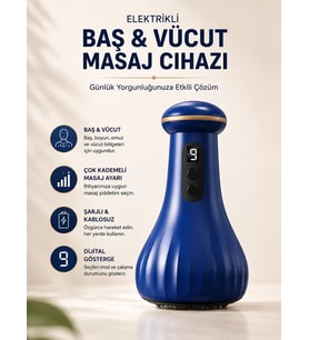 Elektrikli Masaj Cihazı Baş Vücut Kullanımına Uygun