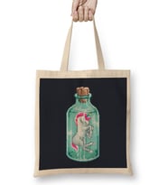 Unicorn In A Bottle Pixel Art Bez Çanta Uzun Saplı