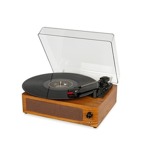 Fomix Fm-108 Pikap Plak Çalar Hoparlör Ve Bluetooth Kitli Açık Kahverengi
