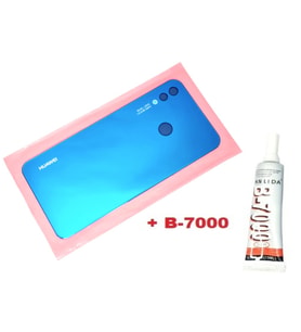 Tkgz Huawei Uyumlu Nova 3i Arka Pil Batarya Kapağı (CAM+B-7000) MAVİ