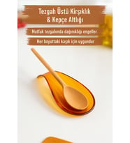 Akrilik Bal Tezgah Üstü Kirli Kaşıklık & Kepçe Altlığı