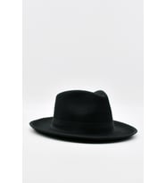 Vintage Erkek Fedora Fötr Şapka Panama İngiliz Trilby Kasket Siyah