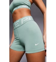 Nike Pro Dri Fit Sculpt High Rise 3" Legging Shorts Kadın Yüksek Bel Tayt Şort Yeşil