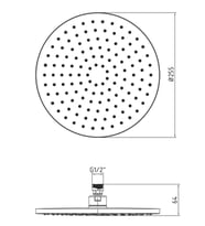 ECA Myra Banyo Yuvarlak Duş Başlığı 25x25 Altın Renkli 102845030