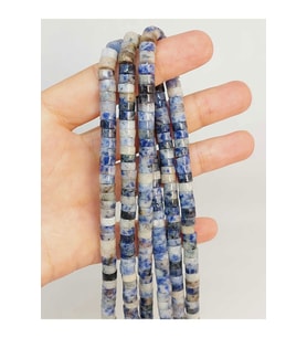 Bileklik Boy Sodalit Taşı Şekilli 3x6mm Yarım Dizi (49354) (18CM UZUNLUĞUNDADIR)