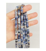 Bileklik Boy Sodalit Taşı Şekilli 3x6mm Yarım Dizi (49354) (18CM UZUNLUĞUNDADIR)