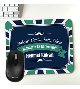 Kişiye Özel Babalar Günü Mesajlı Hediye Mousepad