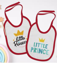 BK Kids Prince ve Princess Tasarımlı 2’li Kırmızı Mama Önlüğü-1