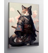 Kanvas Tablo Samuray Kedi