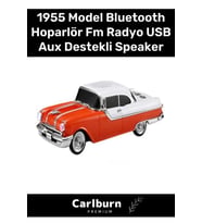 Özel Üretim Nostaljik Pontiac Araba 1955 Model Bluetooth Hoparlör Fm Radyo USB Aux Destekli Speaker