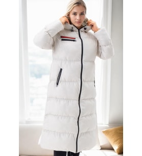 Dewberry Kadın %100 Polyester Şişme Kaban Bej Z6756 Günlük Dış Giyim, Şehir ve Ofis Stili, Seyahat Gardırobu