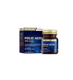 Folic Acid 400mcg Takviye Edici Gıda 100 Tablet