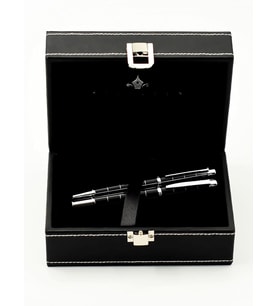 Steelpen World Serisi 2721 Siyah Dolma Kalem+Tükenmez Kalem Seti