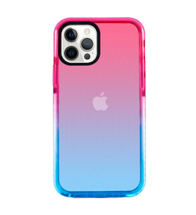 Apple iPhone 12 Pro Uyumlu Kılıf Zore Renkli Punto Kapak (Pembe-Mavi)