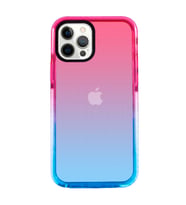 Apple iPhone 12 Pro Uyumlu Kılıf Zore Renkli Punto Kapak (Pembe-Mavi)