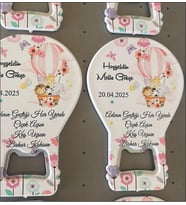 Kişiye Özel Kendin Tasarla Çocuk Doğum Günü Organizasyon Hediyelik İsimli Balon Açacak Magnet 20
