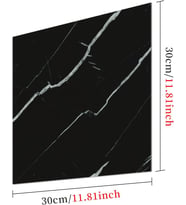 SİYAH MERMER DESENLİ ALÜMİNYUM PLASTİK DUVAR STİCKER (30*30)