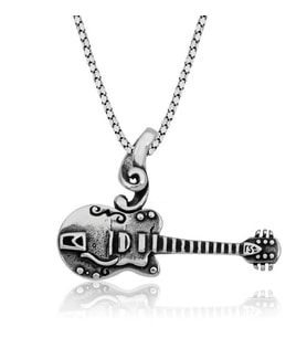 ?Gümüş Gitar Kolye