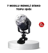 Müzik Ritmine Duyarlı Renkli Disko Topu – 7 Modlu Işıklı Parti Lambası