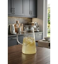 Atbyhome Limonata ve Detoks Sürahisi 1800 ml - Isıya Dayanıklı Borosilikat Cam Karaf