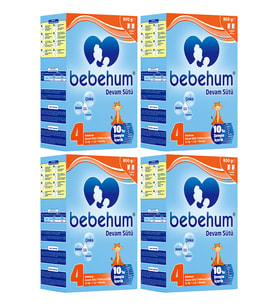 Bebehum 4 Numara Devam Sütü 12 Ay+ 800 gr x 4 Adet