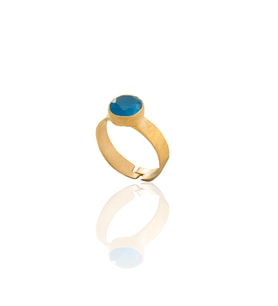 Kadir Jewellery 22 Ayar Altın Kaplama Zirkon Taşlı Kadın Minimal Yüzük