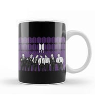 Bts in Suit Black & White Kupa Bardak Porselen
