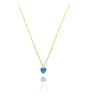 Minimal Opal Kalpli Gümüş Kolye
