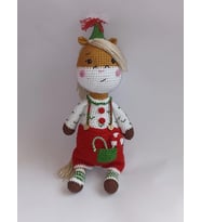 Yılbaşı Midillisi Amigurumi Organik Oyuncak