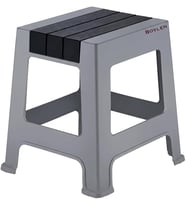 Tabanlı Ev Ofis Taburesi - 120 Kg Taşıma Kapasiteli Kaymaz Banyo Taburesi - Çocuk Taburesi (Küçük Antrasit)