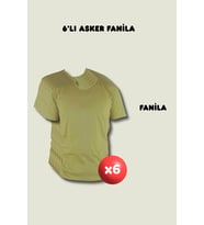 6'lı Fanila Askerlik Seti - Temel ve Bedelli Askerlik Malzemeleri (Haki)