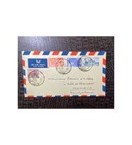 Hindistan'dan İsvicre Geneva'ya Uçak Postası Zarfı 1952 yılından BY AİRMAİL from İndia to Switzerl
