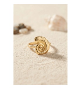 Mey İthalat® Nautilus Tasarım Gold Renk Kadın Yüzük