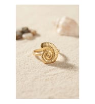 Mey İthalat® Nautilus Tasarım Gold Renk Kadın Yüzük