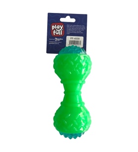 Playfull Aktivite Sesli ve Işıklı Köpek Oyuncak Dumbel 5x15 cm Yeşil