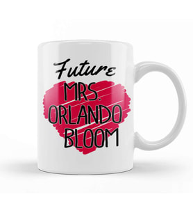 Future Mrs Orlando Bloom Love Heart Kupa Bardak Porselen
