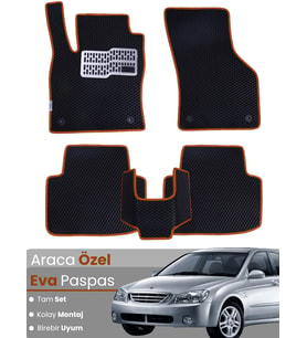 KİA CERATO (2003-2008) Uyumlu EVA Paspas Tam Set–Araca Özel,Kolay Montaj,Su Geçirmez