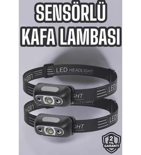 Kafa Lambası Kamp Lambası Led Işık Şarjlı Ayarlanabilir