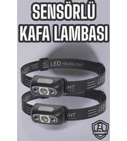 Kafa Lambası Kamp Lambası Led Işık Şarjlı Ayarlanabilir
