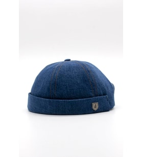 Urban Koyu Mavi Docker Şapka - Sipersiz Denim %100 Pamuk Kep