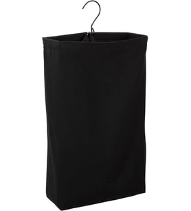 Hanging Cotton Canvas Laundry Hamper Bag, Black