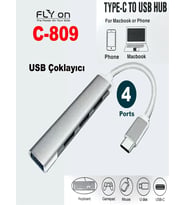 Type-C to 4 Port USB  Çağaltıcı Hem Telefonlar İçin Hem Bilgisayar İçin ,