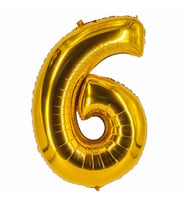 6 yaş gold rakam balon folyo 100 cm