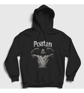 Presmono Unisex Siyah Poatan Mma Ufc Alex Pereira Kapüşonlu Sweatshirt 455227tt