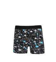pilelistore- Erkek Penye Likralı Desenli Boxer Siyah