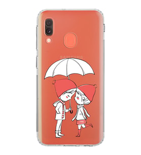 Samsung Galaxy A20e  Kamera Korumalı  Kapak Aşk Tasarımlı  Şeffaf Kılıf