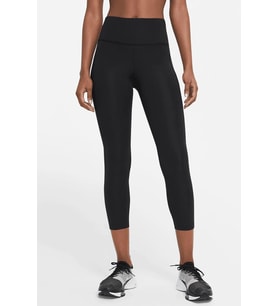 Nike Fast Dri Fit Crop Leggings Black Kısa Crop Çok Cepli Toparlayıcı Tayt Siyah