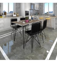 Knsz masa sandalye takımı hem75mazlum crdsyh 100*070 sm 4 sandalye syhsyh sırt minderli (Karışık)
