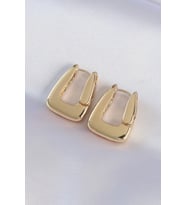 Pirinç Gold Renk Kalın Küpe 5886